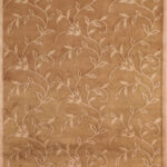 5’1”x8’ Transitional Gold Tibetan Wool Hand-Knotted Rug