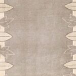 7’11”x9’11” Contemporary Ivory Wool Hand-Knotted Rug - Image 2