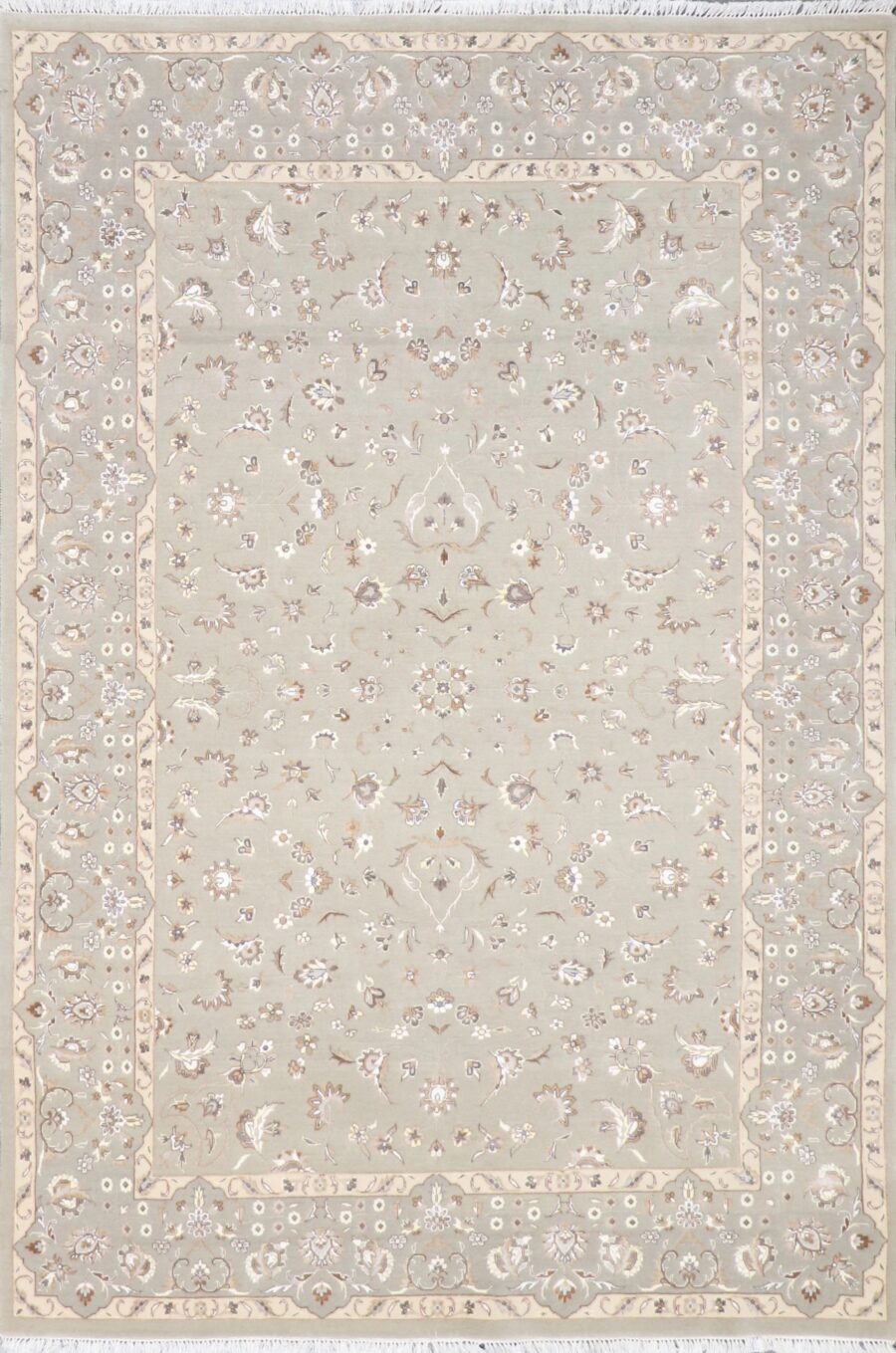 5’4”x7’9” Traditional Gray Wool Hand-Knotted Rug - Direct Rug Import | Rugs in Chicago, Indiana,South Bend,Granger