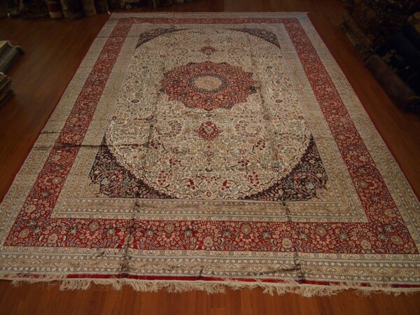 Pure Silk Isfahan Rug (12'x17'9") - Direct Rug Import | Rugs in Chicago, Indiana,South Bend,Granger