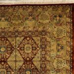 6'x9'4" Decorative Gold Kashan Wool Hand-Knotted Rug - Image 3