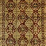 6'x9'4" Decorative Gold Kashan Wool Hand-Knotted Rug - Image 2
