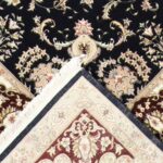 8'9"x11'9" Traditional Tabriz Wool & Silk Hand-Knotted Rug - Image 4