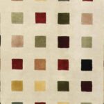 4’x5’11” Contemporary Tan & Light Brown Wool Hand-Knotted Rug - Image 2