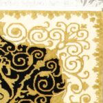 3’10”x5’10” Classic Versace Black Wool Hand-Knotted Rugs - Image 3