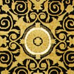3’10”x5’10” Classic Versace Black Wool Hand-Knotted Rugs - Image 2