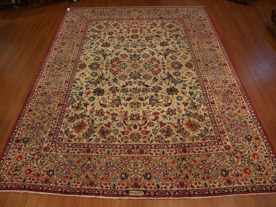 9'8'' X 13' Persian Yazed Overall Semi-Antique Red Rectangle Wool Rug - Direct Rug Import | Rugs in Chicago, Indiana,South Bend,Granger