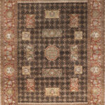 8’11”x12’1” Traditional Black Wool Hand-Knotted Rug