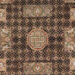 8’11”x12’1” Traditional Black Wool Hand-Knotted Rug - Image 2
