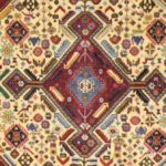 3’4”x4’10” Traditional Ivory Persian Wool Hand-Knotted Rug - Image 2