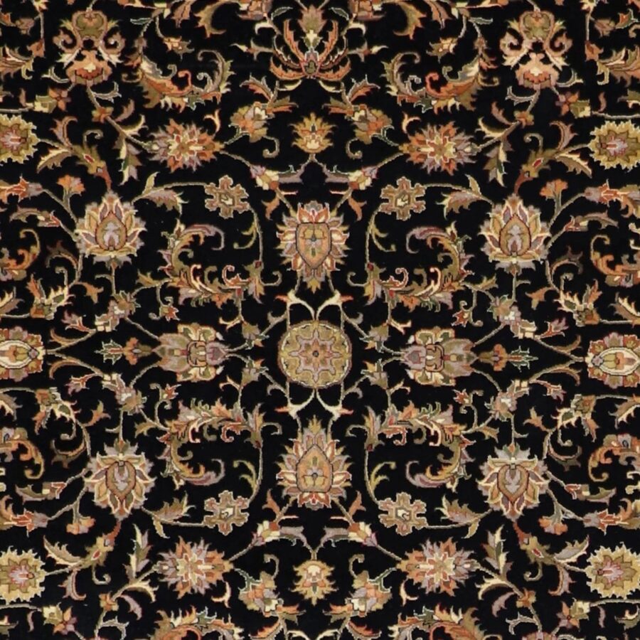 5’5”x7’6” Traditional Black Wool & Silk Hand-Knotted Rug - Direct Rug Import | Rugs in Chicago, Indiana,South Bend,Granger