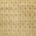 9'x12'1" Classic Decorative Overall Tan Wool Hand-Knotted Rug - Image 2
