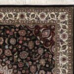 5’1”x5’1” Traditional Black Wool Hand-Knotted Rug - Image 3