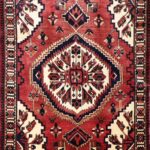 5’4”x6’10”  Traditional Persian Rust Wool Hand-Knotted Rug