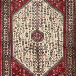 3’2”x4’10” Traditional Ivory Persian Wool Hand-Knotted Rug