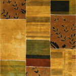 4’2”x6’ Decorative Gold Nepal Wool Hand-Knotted Rug