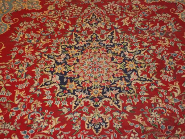 9'1'' X 12' Persian Kerman Overall Semi-Antique Red Rectangle wool Rug - Direct Rug Import | Rugs in Chicago, Indiana,South Bend,Granger