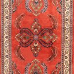 5’5”x8’ Traditional Persian Red Wool Hand-Knotted Rug