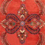5’5”x8’ Traditional Persian Red Wool Hand-Knotted Rug - Image 2
