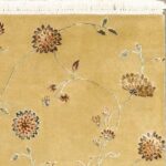 4’x6’1” Overall Flowers Gold Wool & Silk Hand-Knotted Rug - Image 3