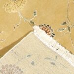 4’x6’1” Overall Flowers Gold Wool & Silk Hand-Knotted Rug - Image 4