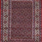 4'x6'8"Traditional Persian Bidjar Red Wool Hand-Knotted Rug