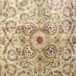 6'4"x9'9" Traditional Ivory Kerman Shah Wool Hand-Knotted Rug - Image 3