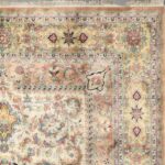 6'4"x9'9" Traditional Ivory Kerman Shah Wool Hand-Knotted Rug - Image 2