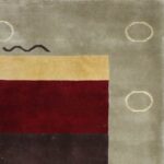 5’7”x8’4” Contemporary Nepal Gray Wool Hand-Knotted Rug - Image 3
