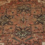 9'9'' X 12'6'' Persian Heriz Overall Semi-Antique Rust Rectangle Wool Rug - Direct Rug Import | Rugs in Chicago, Indiana,South Bend,Granger