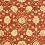 6'3"x8'9" Decorative Orange Oushak Wool Hand-Knotted Rug - Image 4