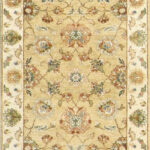 2’7”x9’10” Tradtional Tan Hand-Spun Wool Hand-Knotted Rug