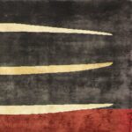 8'9"x11'8" Contemporary Charcoal Nepal Wool Hand-Knotted Rug - Image 3
