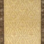 2’10”x9’7” Decorative Tan & Brown Wool & Silk Hand-Knotted Rug - Image 2