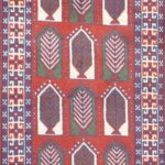 3’4”x6’4” Decorative Red Persian Wool Hand-Knotted Rug