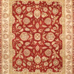8’x10’8” Decorative Red Tabriz Wool Hand-Knotted Rug