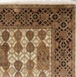 8'3"x10'7" Decorative Tan Polynesian Wool Hand-Knotted Rug - Image 3