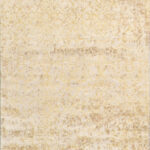 3’7”x5’8” Contemporary Brown and Gold Wool & Silk Hand-Knotted Rug