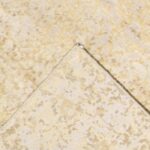 3’7”x5’8” Contemporary Brown and Gold Wool & Silk Hand-Knotted Rug - Image 4