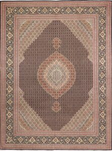 8'4"x11'2" Traditional Mahi Tabriz Wool Hand-Knotted Rug