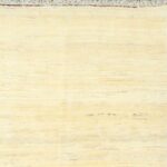 4'6"x6'5" Contemporary Tan Wool Hand-Knotted Rug - Image 3