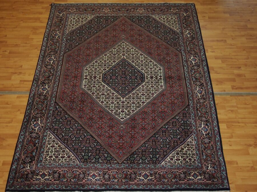 6'8'' X 9'9'' Persian Bijar Medallion Semi-Antique Rust Rectangle Wool Rug - Direct Rug Import | Rugs in Chicago, Indiana,South Bend,Granger