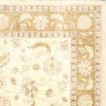 6'8"x8'1" Traditional Ivory Peshawar Wool Hand-Knotted Rug - Image 3