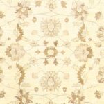 6'8"x8'1" Traditional Ivory Peshawar Wool Hand-Knotted Rug - Image 2