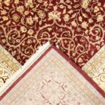 8’10”x12’2” Decorative Red Wool & Silk Hand-Knotted Rug - Image 4