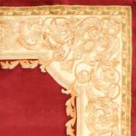 5’x8’2” Aubusson Red Wool Hand-Knotted Rug - Image 3