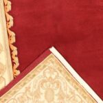 5’x8’2” Aubusson Red Wool Hand-Knotted Rug - Image 4