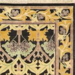 8’x10’ Traditional William Morris Gold & Black Wool Hand-Knotted Rug - Image 3