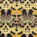 8’x10’ Traditional William Morris Gold & Black Wool Hand-Knotted Rug - Image 2