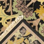 8’x10’ Traditional William Morris Gold & Black Wool Hand-Knotted Rug - Image 4